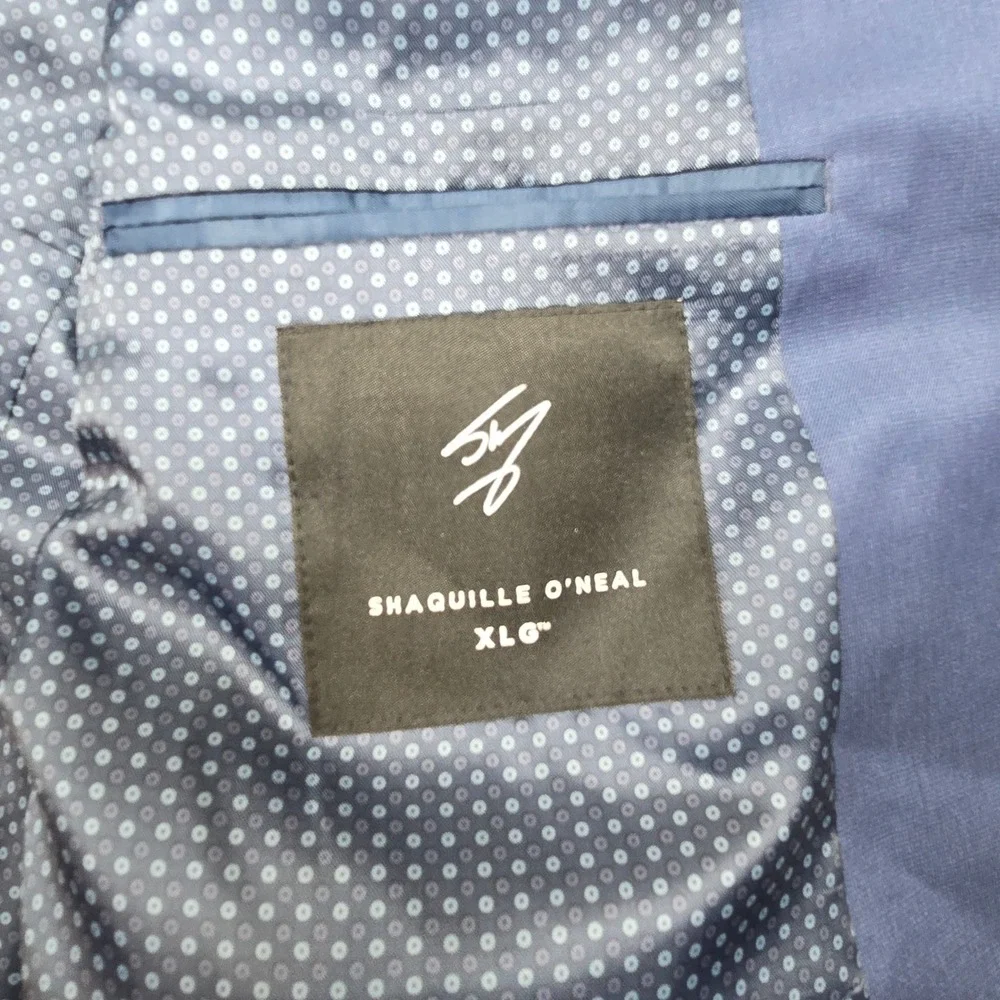 Shaquille O'Neal XLG‎ Blazer Mens 56S 56 Blue Sport Coat Two Button Lined